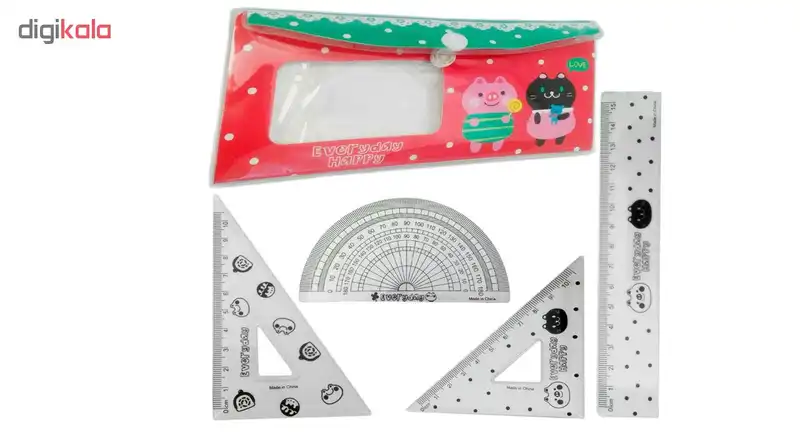 ست خط کش مدل EDH4 مجموعه 4 عددی