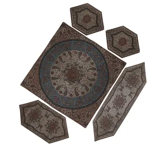 ست 5 تکه رومیزی ترمه کد 4050