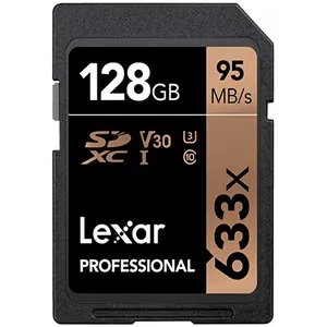  کارت حافظه SDXC لکسار مدل Professional کلاس 10 استاندارد UHS-I U3 سرعت 95MBps ظرفیت 128 گیگابایت