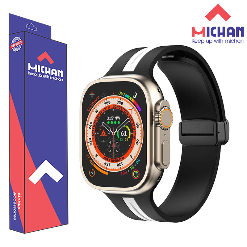 بند میچان مدل مگنتی Magnetic-2CC مناسب برای اپل واچ سری سایز /42/44/45/46/49 میلی متری
