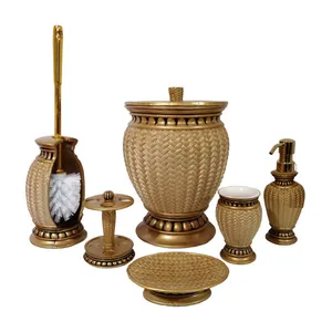 ست سرویس بهداشتی 6 پارچه طرح حصیری کد SC621