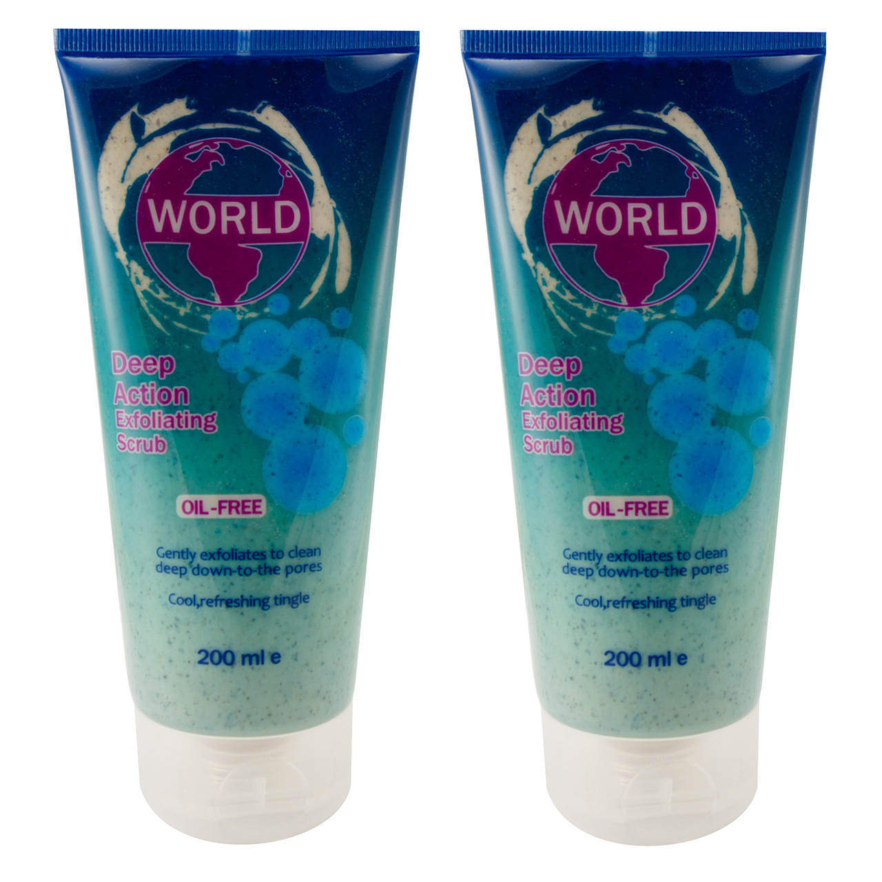 اسکراب لایه بردار ورد کالر مدل Deep action exfolianting حجم 200 میلی لیتر بسته 2 عددی