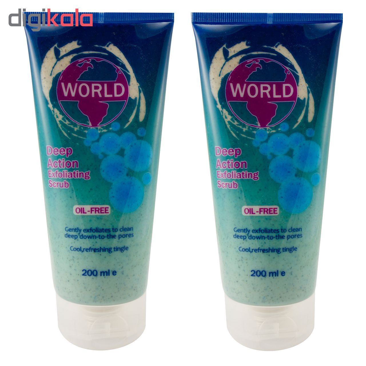 اسکراب لایه بردار ورد کالر مدل Deep action exfolianting حجم 200 میلی لیتر بسته 2 عددی