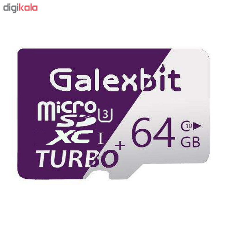 کارت حافظه microSDXC گلکسبیت مدل Turbo+ کلاس 10 استاندارد UHS-I U3 سرعت 80MBps ظرفیت 64 گیگابایت به همراه آداپتور SD