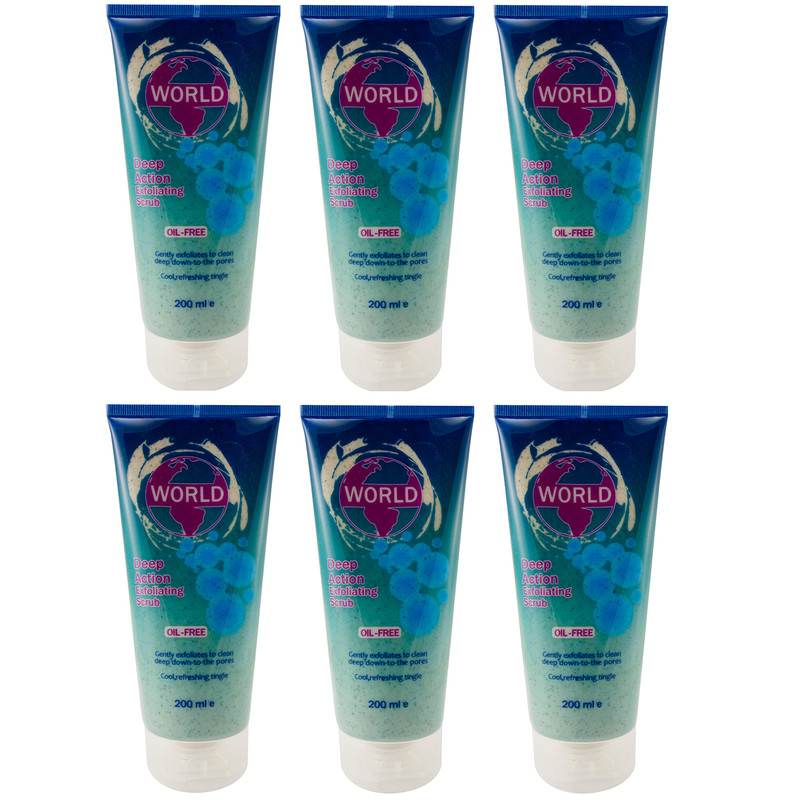 اسکراب لایه بردار ورد کالر مدل Deep action exfolianting حجم 200 میلی لیتر بسته 6 عددی