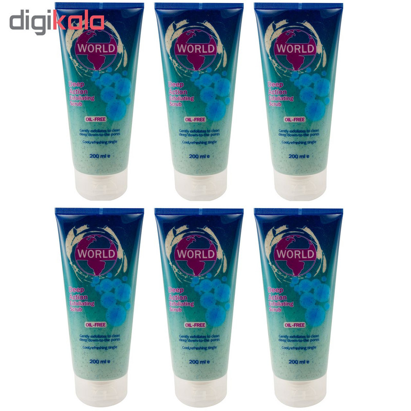 اسکراب لایه بردار ورد کالر مدل Deep action exfolianting حجم 200 میلی لیتر بسته 6 عددی اسکراب لایه بردار ورد کالر مدل Deep action exfolianting حجم 200 میلی لیتر بسته 6 عددی