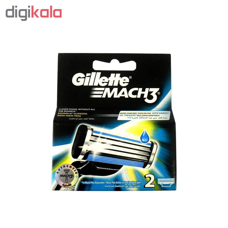 تیغ یدک ژیلت مدل Mach 3 بسته ‏2 عددی