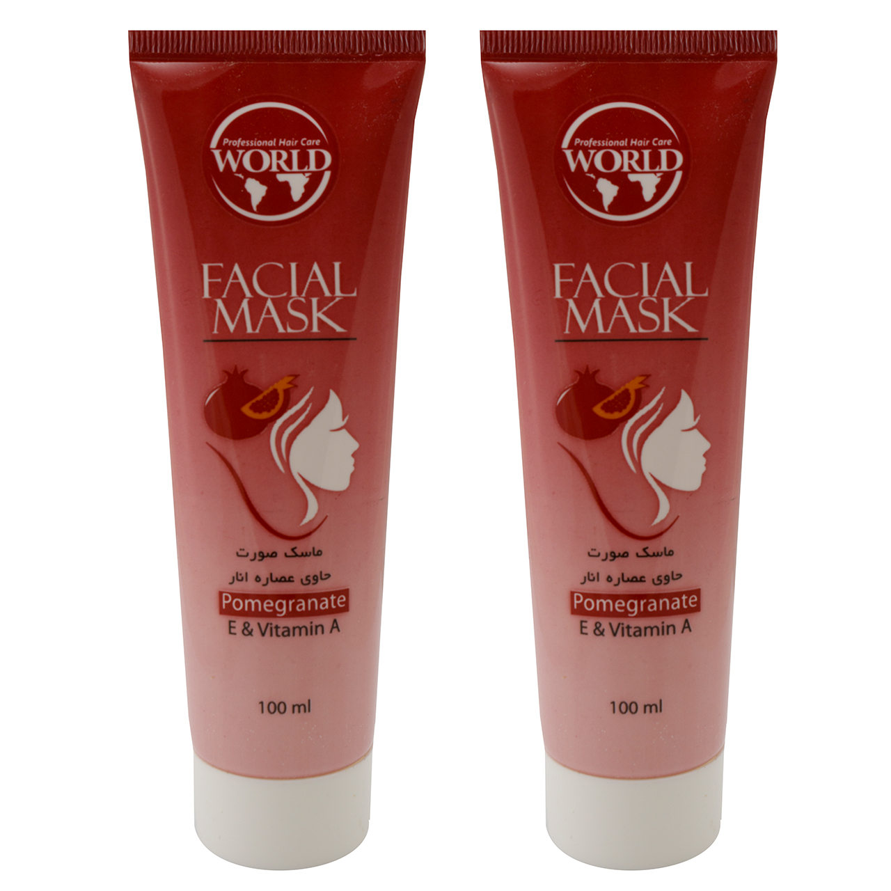 ماسک صورت ورد کالر مدل Pomegranate حجم 100 میلی لیتر بسته 2 عددی
