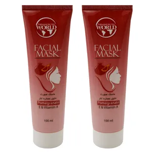ماسک صورت ورد کالر مدل Pomegranate حجم 100 میلی لیتر بسته 2 عددی