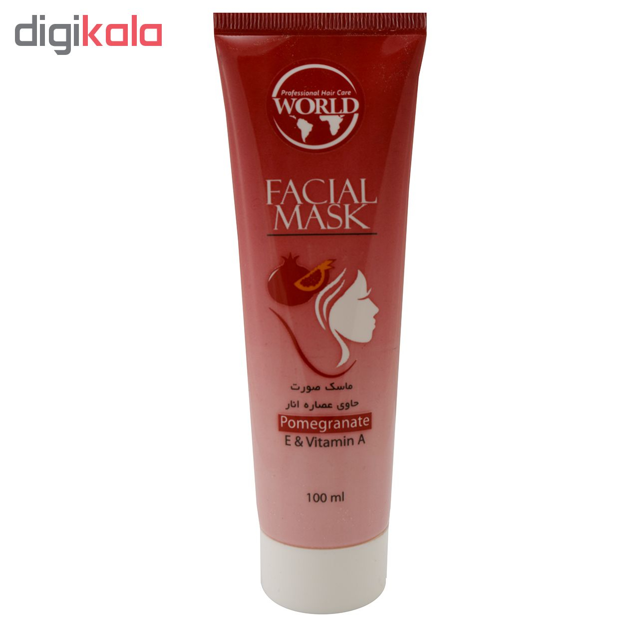 ماسک صورت ورد کالر مدل w101 حجم 100 میلی لیتر مجموعه 4 عددی