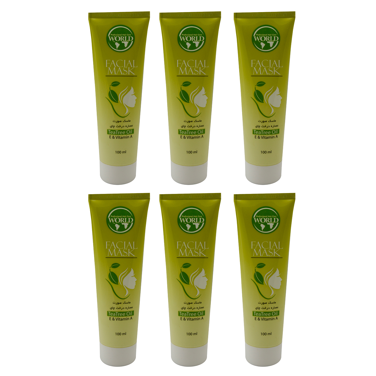 ماسک صورت ورد کالر مدل Tea Tree حجم 100 میلی لیتر بسته 6 عددی
