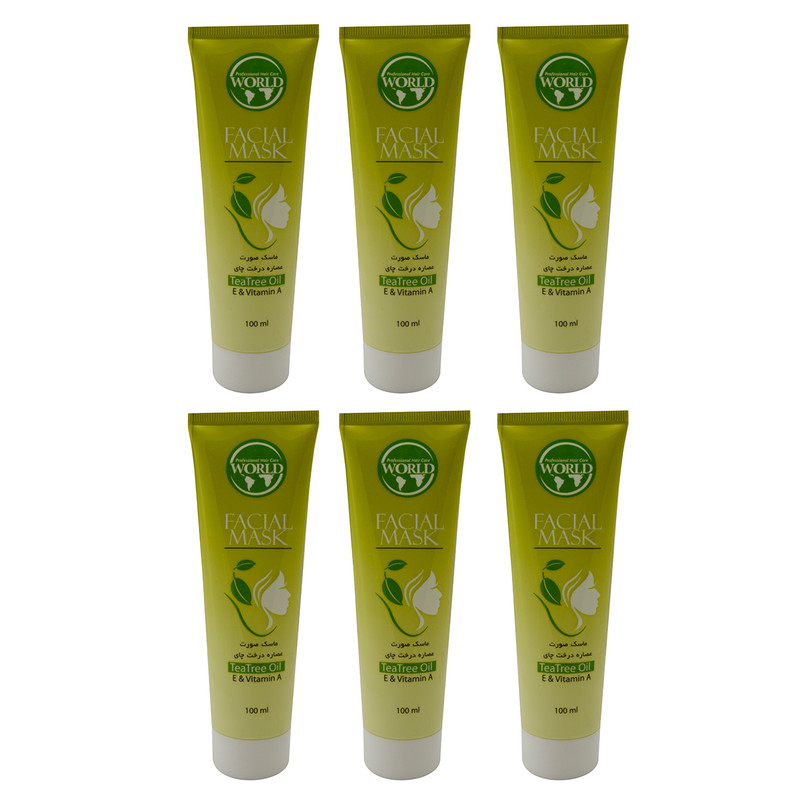 ماسک صورت ورد کالر مدل Tea Tree حجم 100 میلی لیتر بسته 6 عددی