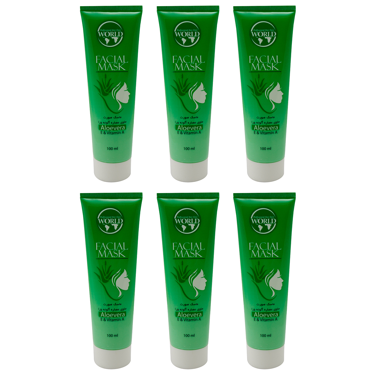 ماسک صورت وردکالر مدل Aloevera حجم 100 میلی لیتر بسته 6 عددی