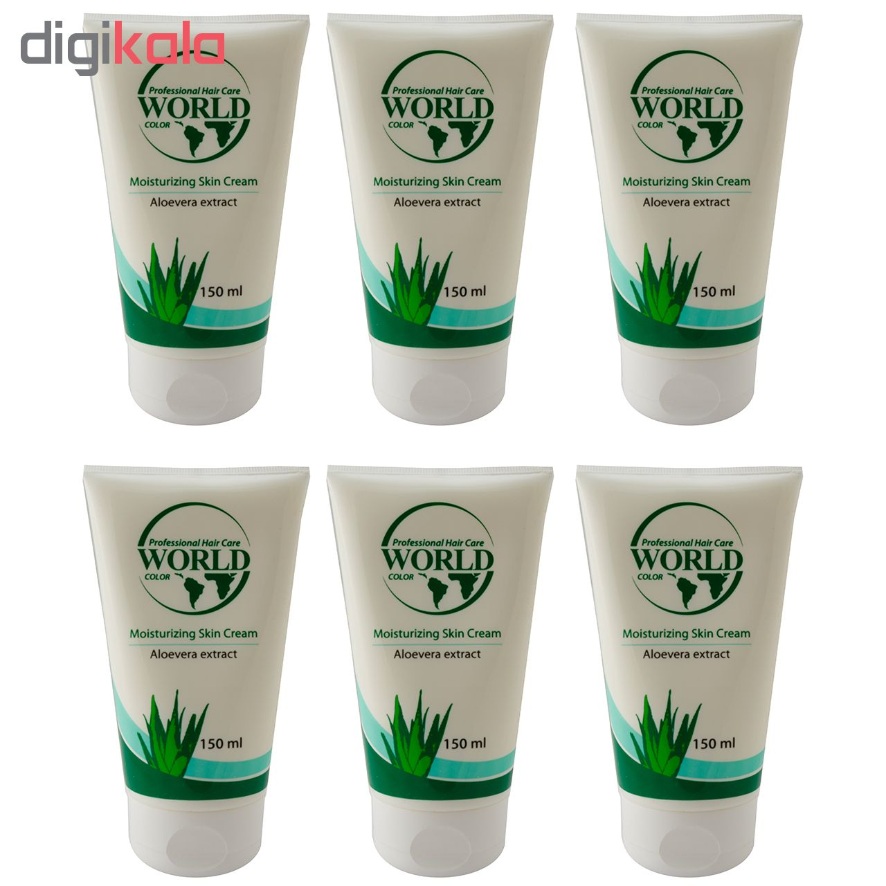 کرم مرطوب کننده ورد کالر مدل Aloevera حجم 150 میلی لیتر مجموعه 6 عددی