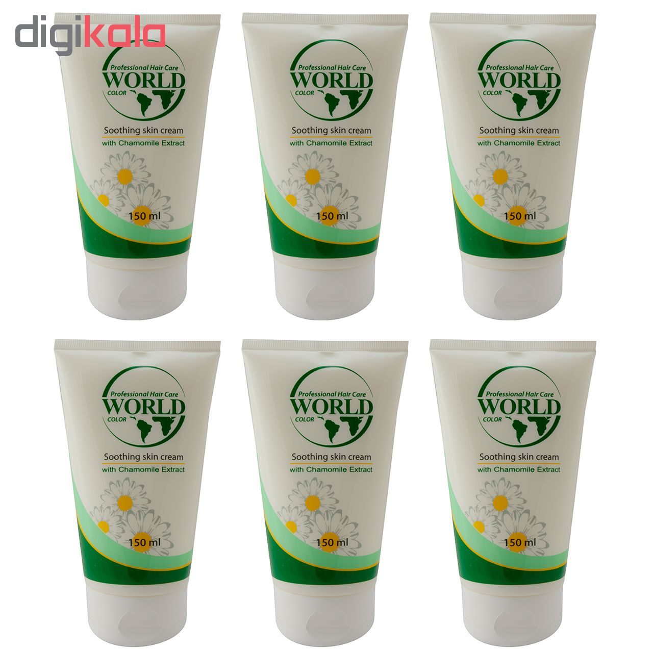 کرم مرطوب کننده ورد کالر مدل Chamomile حجم 150میلی لیتر مجموعه 6 عددی