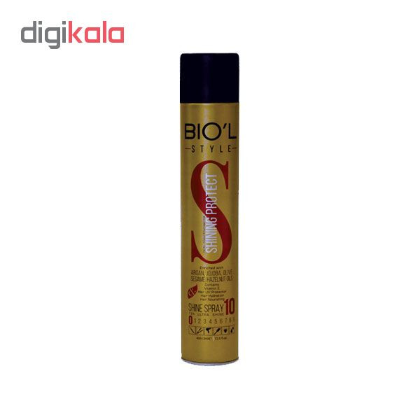 اسپری براق کننده مو بیول مدل شاین حجم 400 میلی لیتر