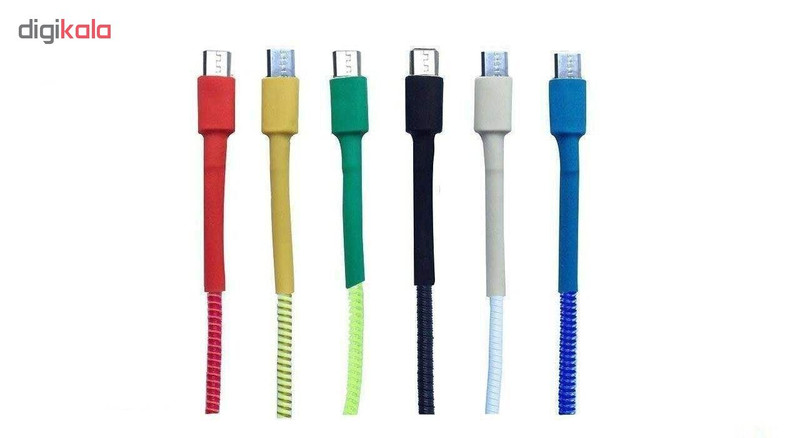 محافظ کابل شارژ مدل AN03 مجموعه 6 عددی مناسب برای کابل اندروید
