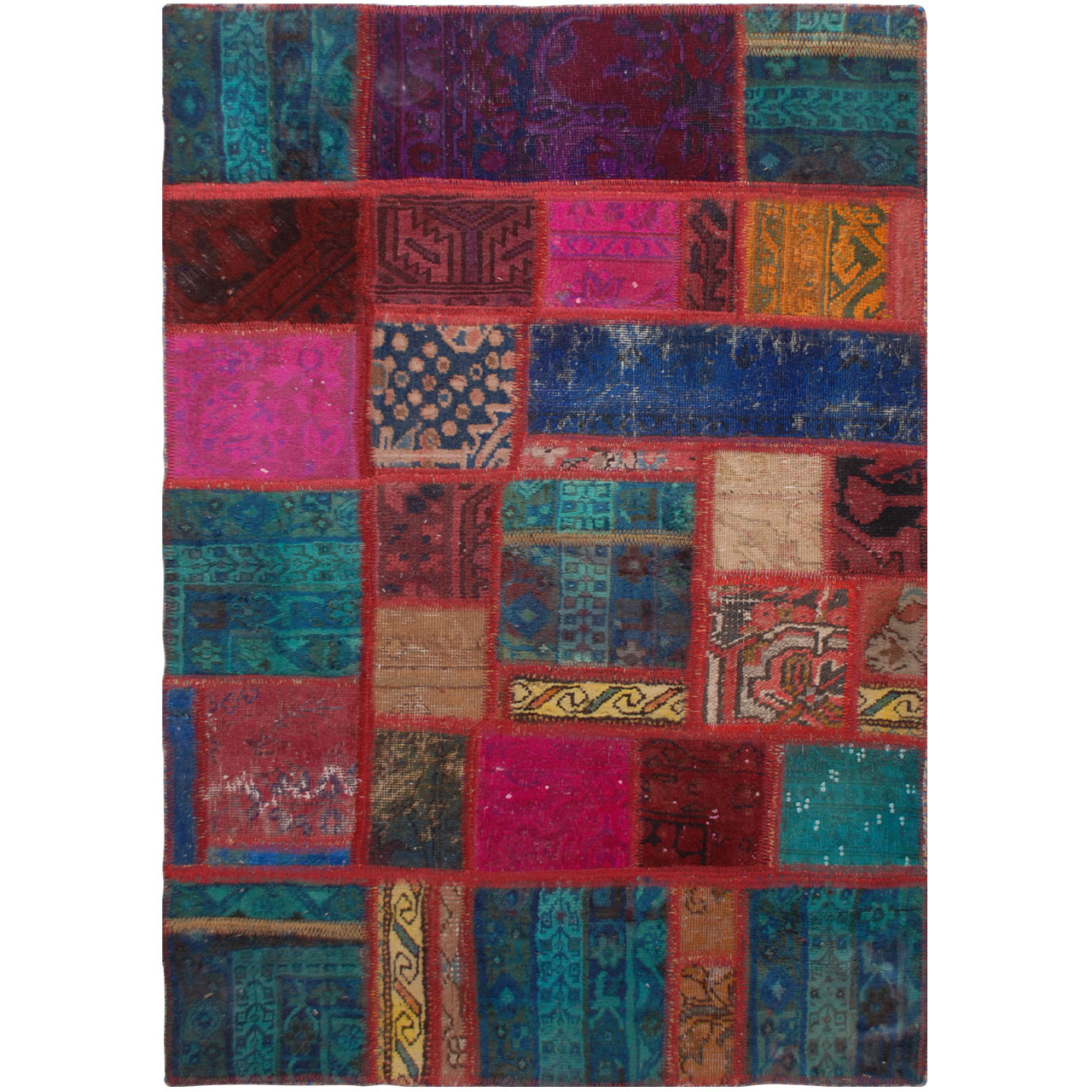 کلاژ فرش دستبافت یک و نیم متری فرش هریس کد 101419