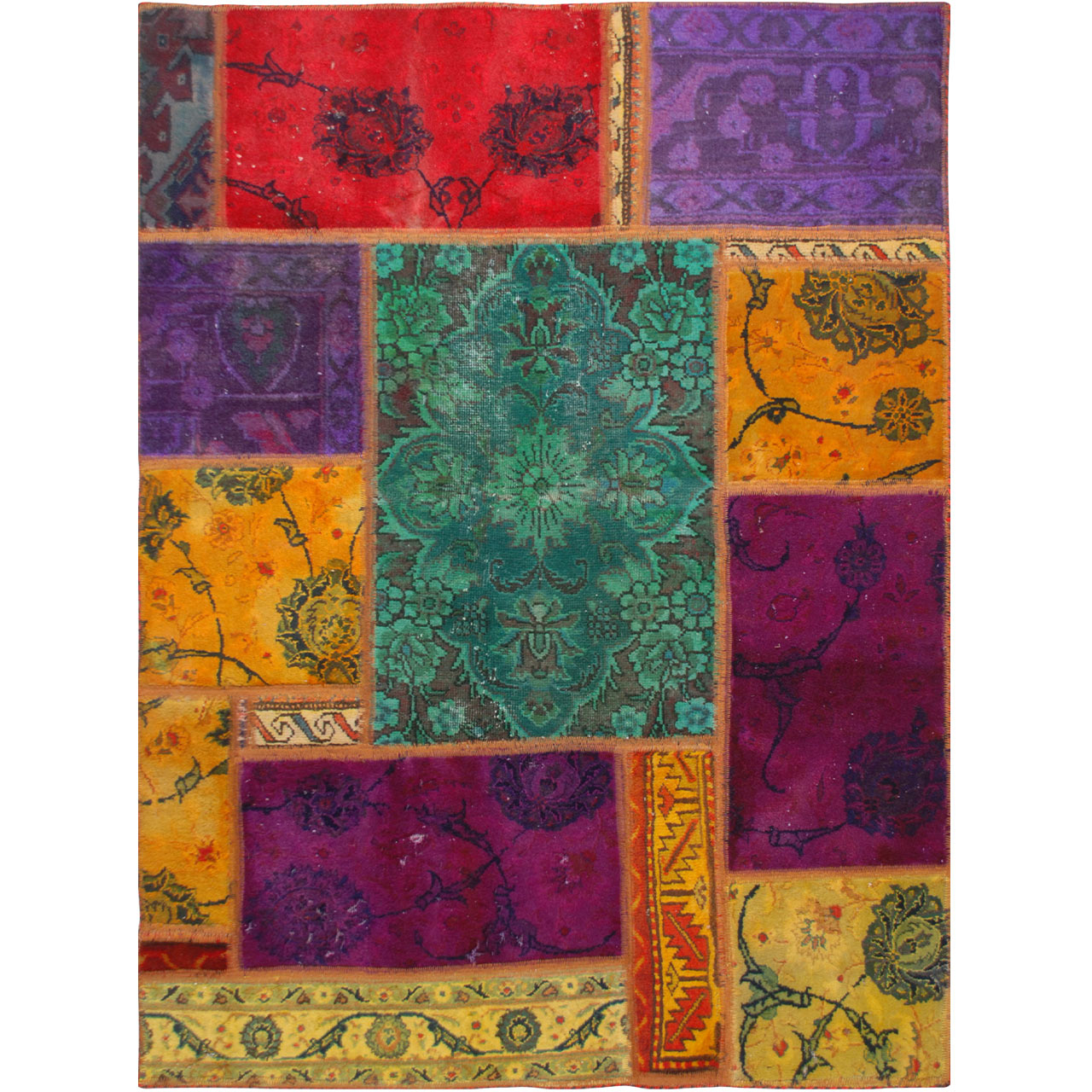 کلاژ فرش دستبافت یک و نیم متری فرش هریس کد 101432