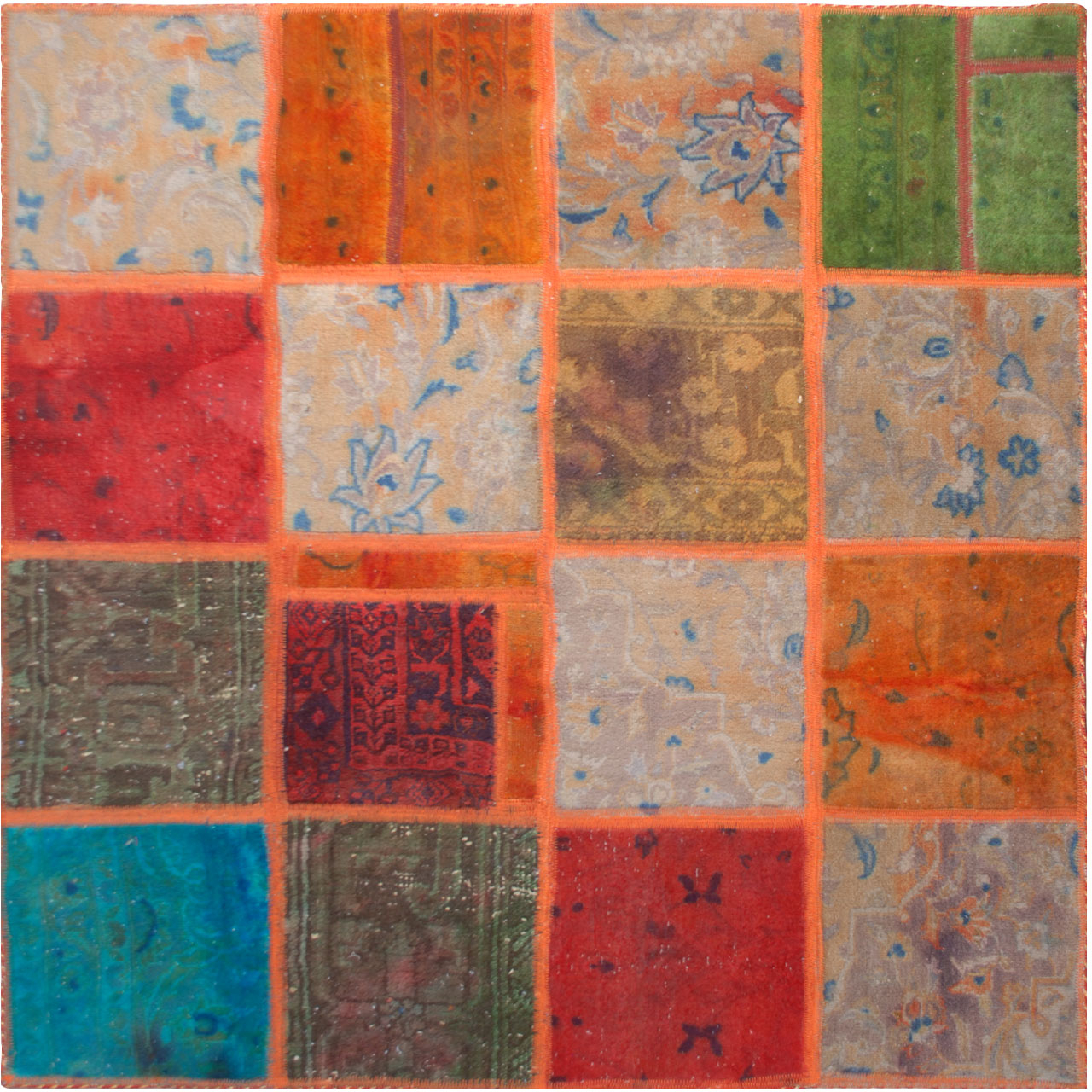 کلاژ فرش دستبافت یک و نیم متری فرش هریس کد 101453