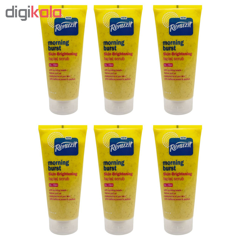 اسکراب سفید کننده رینو زیت مدل morning burst حجم 200 میلی لیتر بسته 6 عددی