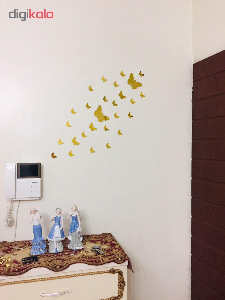 استیکر دیواری پدیده شاپ طرح پروانه مجموعه 22 عددی
