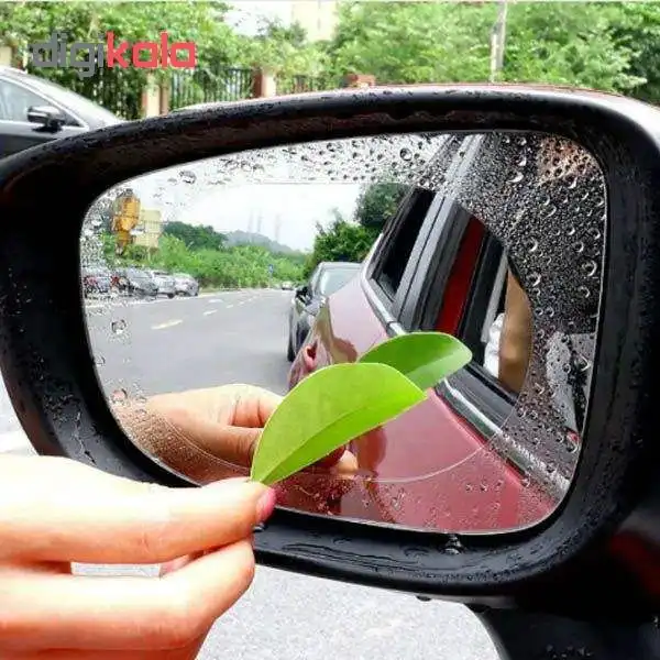برچسب و محافظ ضد آب شیشه آینه خودرو مدل dan303 بسته دو عددی