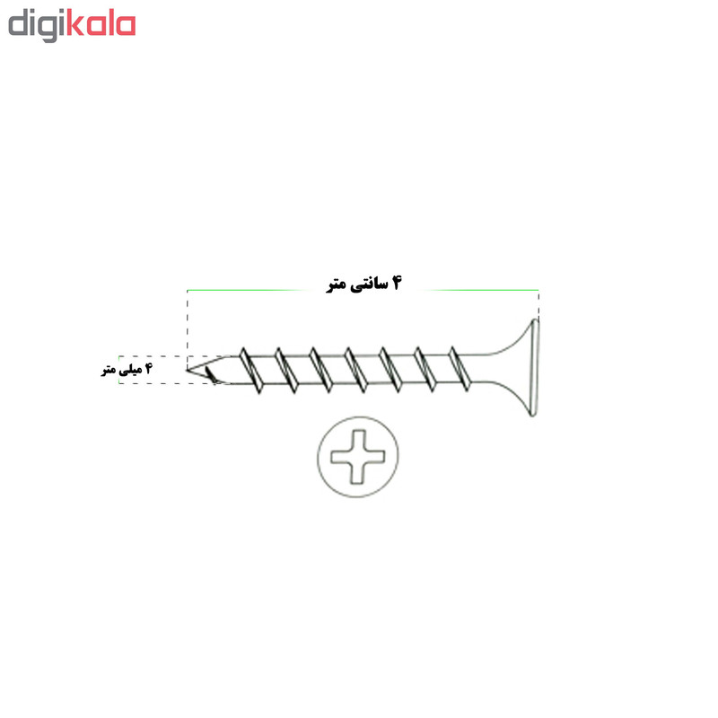 پیچ ام دی اف کد SAH40 بسته 200 عددی
