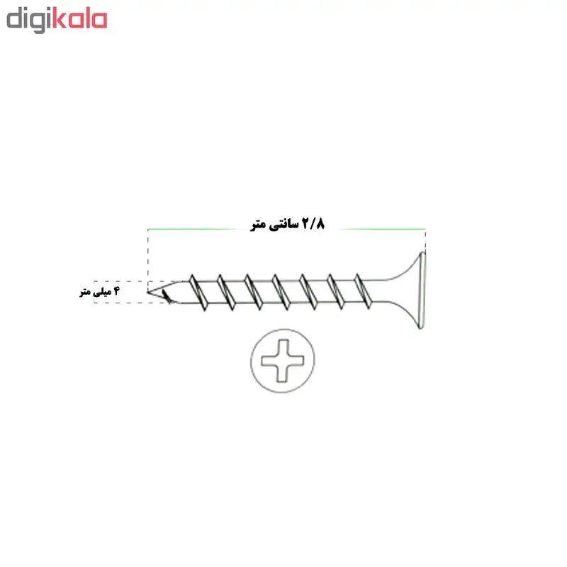 پیچ ام دی اف کد SAH28 بسته 100 عددی