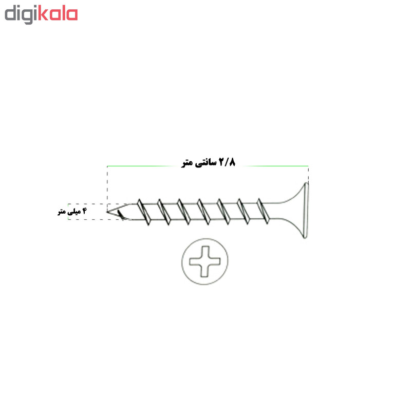 پیچ ام دی اف کد SAH28 بسته 300 عددی