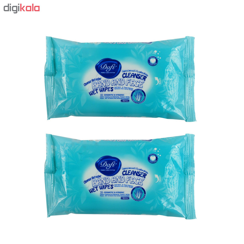 دستمال مرطوب دافی کد 02 مجموعه 2 عددی