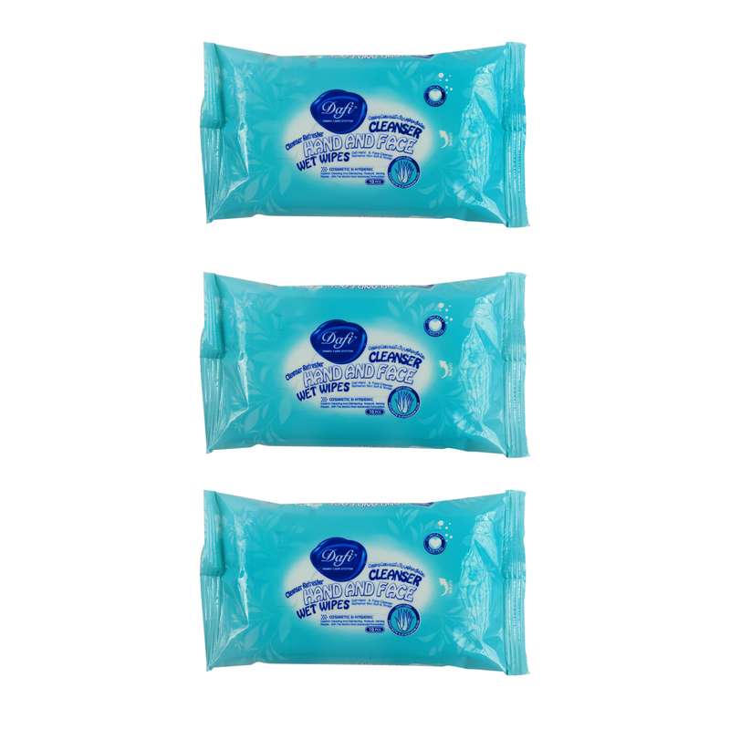 دستمال مرطوب دافی کد 03 مجموعه 3 عددی
