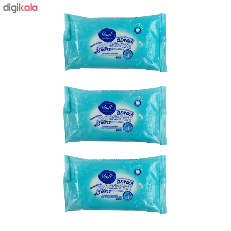 دستمال مرطوب دافی کد 03 مجموعه 3 عددی