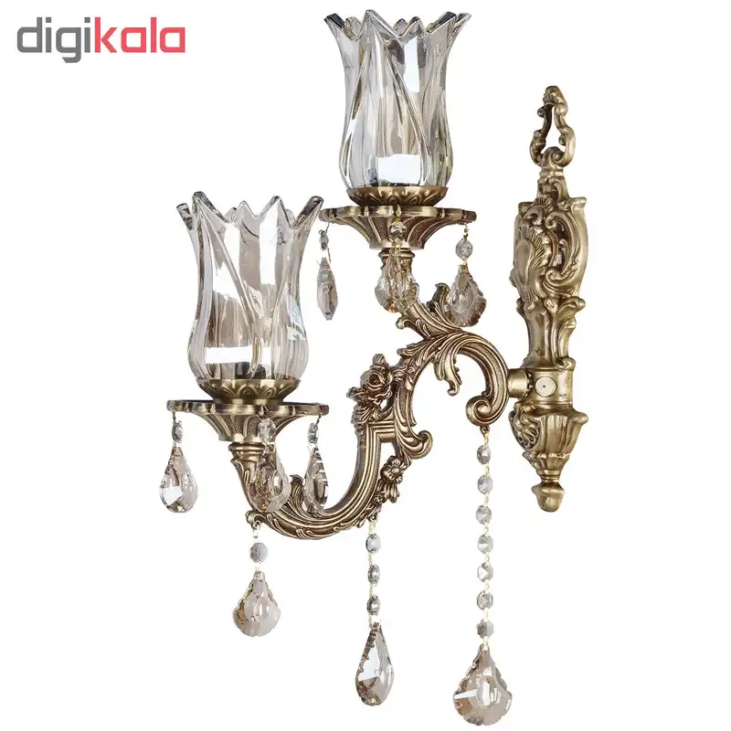 چراغ دیواری دو شعله چشمه نور کد S3503.1-1W-A