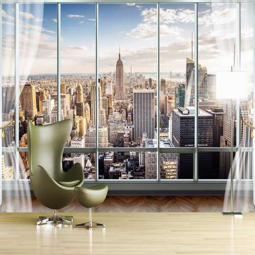 پوستر دیواری سه بعدی طرح پنجره کد 3DFL094