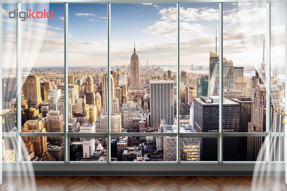 پوستر دیواری سه بعدی طرح پنجره کد 3DFL094