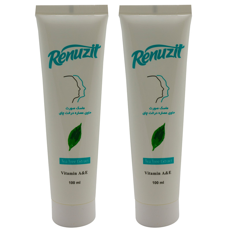 ماسک صورت رینو زیت مدل درخت چای حجم 100 میلی لیتر مجموعه 2 عددی