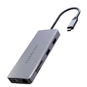 هاب 11 پورت USB-C پاورلوژی مدل P11CHBGY-01
