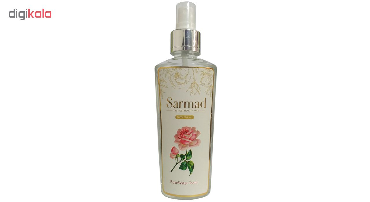تونر پاک کننده صورت سرمد مدل ROSE WATER حجم 140 میلی لیتر