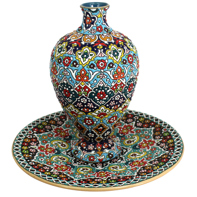 ست میناکاری دست نگار کد 01-17 مجموعه 2 عددی 