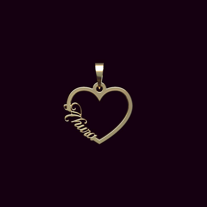 آویز گردنبند طلا 18 عیار زنانه مدوپد مدل اسم اهورا ahura کد PB1-10600