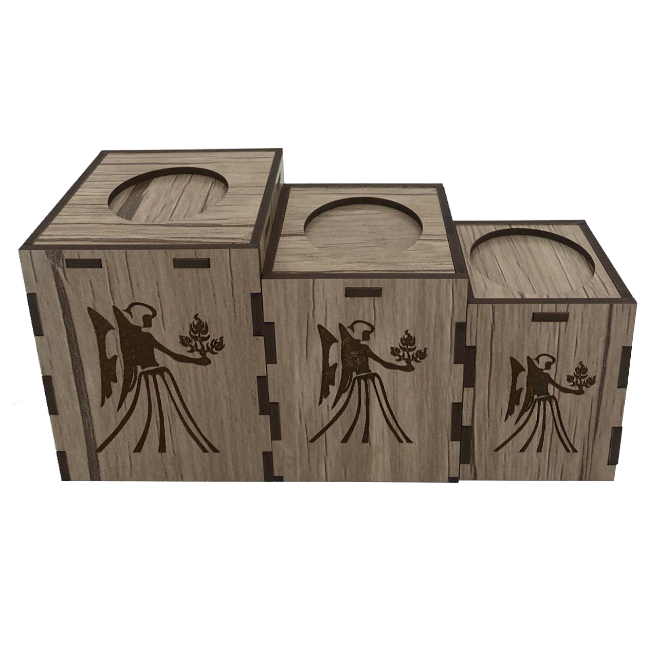 جا شمعی طرح ماه تولد شهریور مجموعه 3 عددی