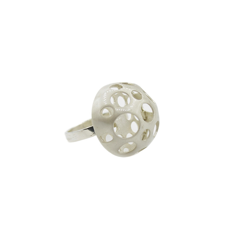 انگشتر نقره زنانه مدل کره ماه