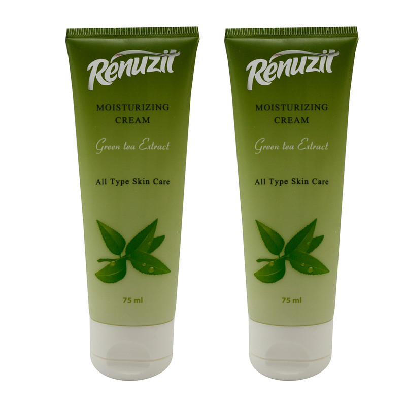 کرم مرطوب کننده رینو زیت مدل Green Tea حجم 75 میلی لیتر مجموعه 2 عددی