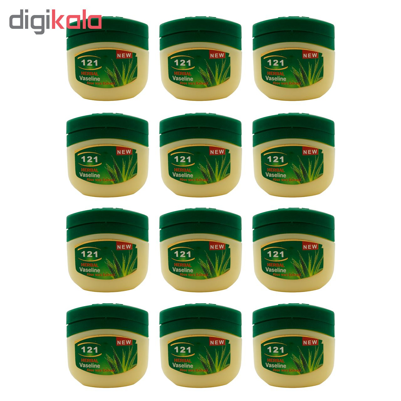 وازلین 121 مدل Aloe vera حجم 120 میلی لیتر مجموعه 12 عددی