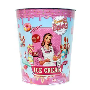 سطل زباله طرح Ice Cream کد brfp-020 گنجایش 6 لیتر