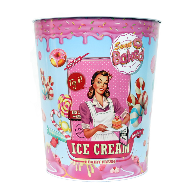 سطل زباله طرح Ice Cream کد brfp-020 گنجایش 6 لیتر