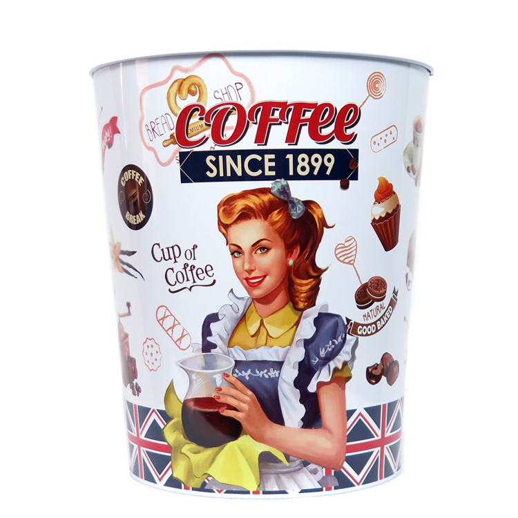 سطل زباله طرح Coffee کد brfp-021 گنجایش 6 لیتر