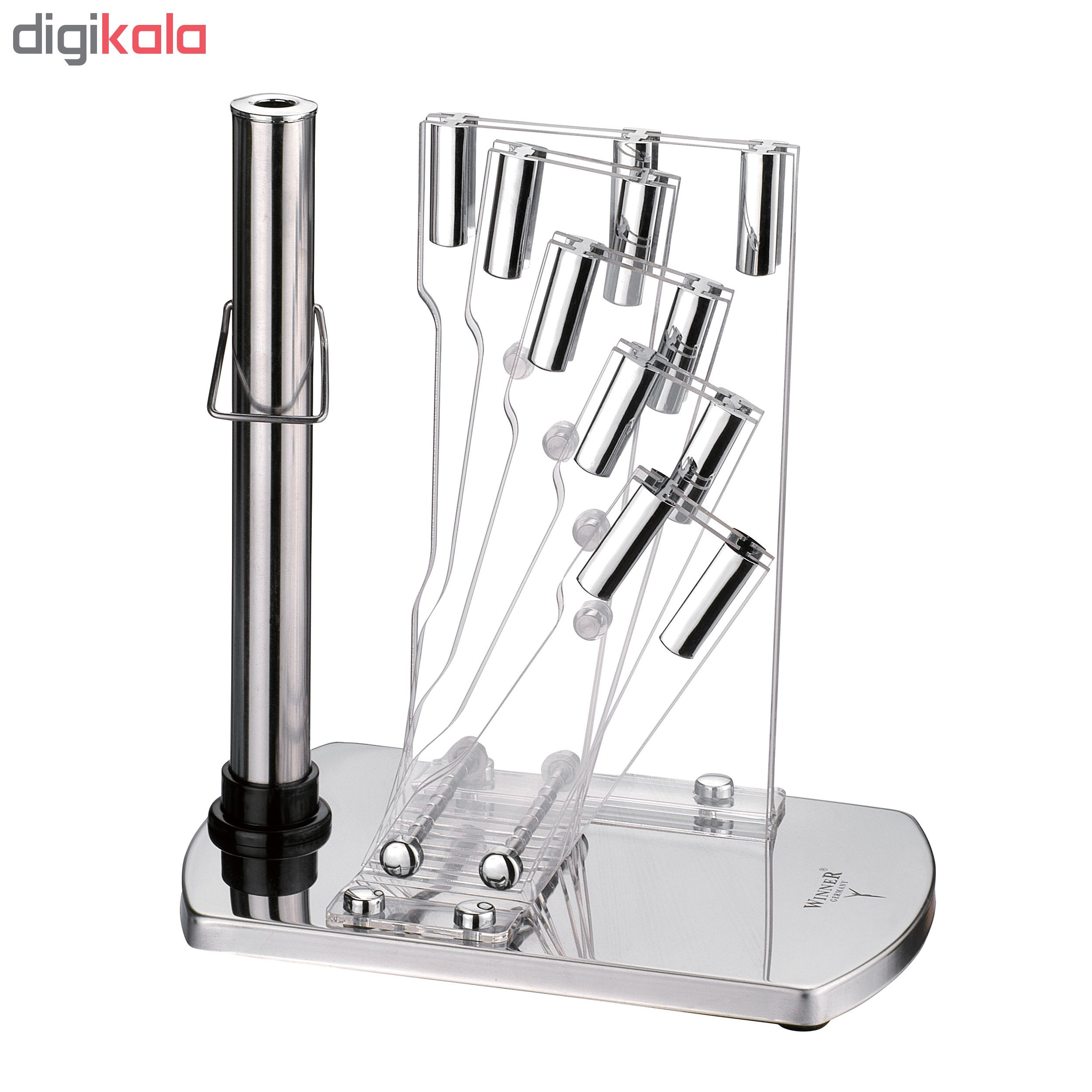 سرویس چاقو آشپزخانه 10 پارچه وینر کد W7335P به همراه چاقو تیزکن