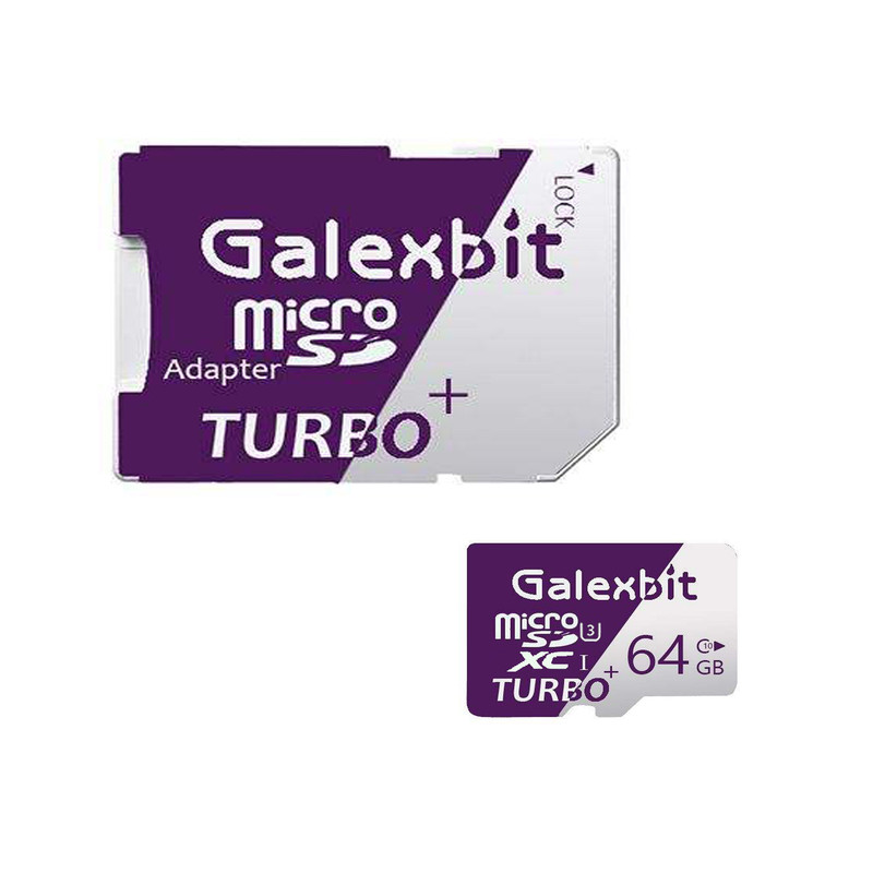 کارت حافظه microSDXC گلکسبیت مدل Turbo+ کلاس 10 استاندارد UHS-I U3 سرعت 80MBps ظرفیت 64 گیگابایت به همراه آداپتور SD
